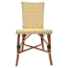 Vintage Italian Woven Rattan Bistro Chair