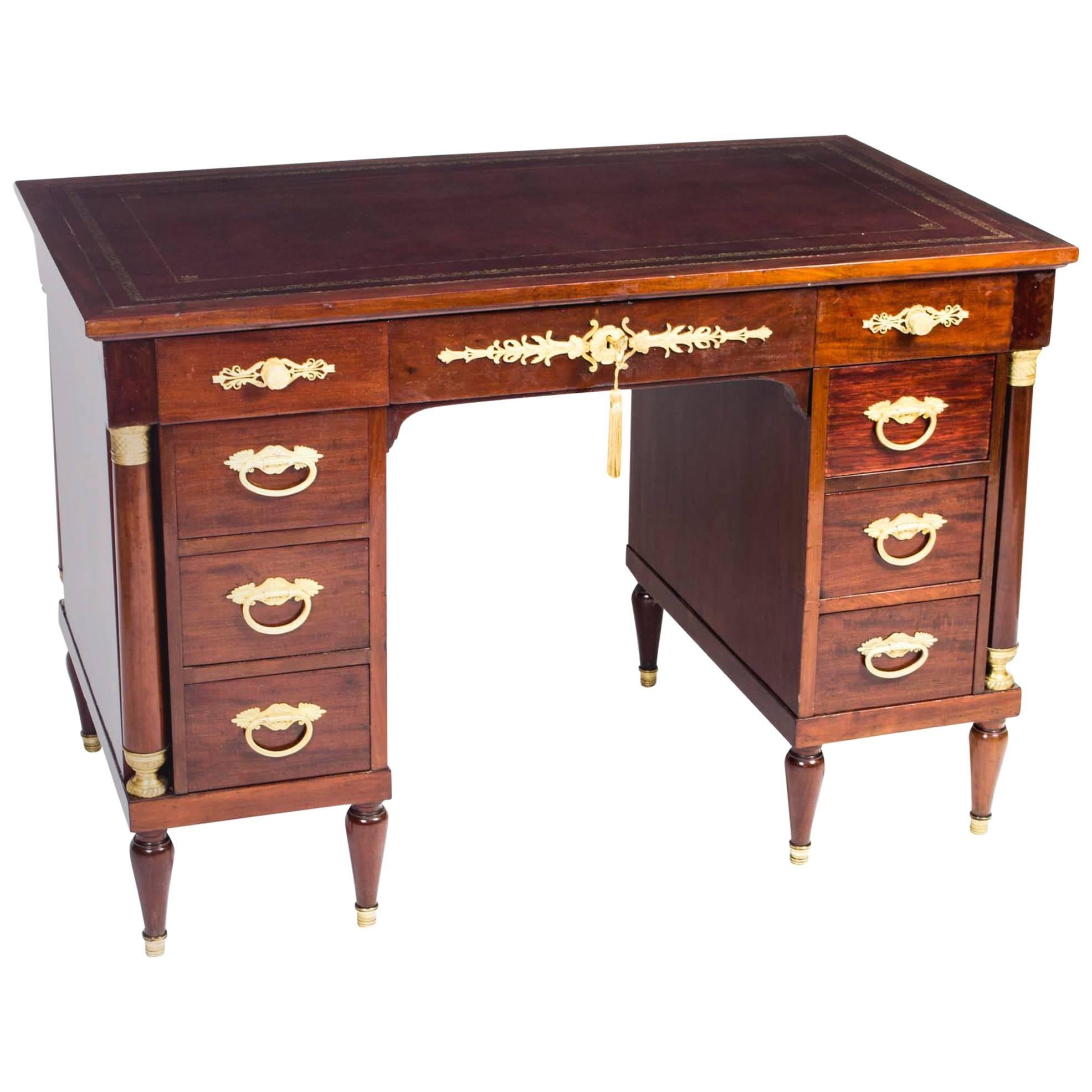 19th Century Empire Ormolu Desk Louise Philippe Style
