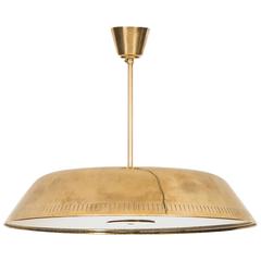 Rare Ceiling Lamp in Brass and Glass by Böhlmarks in Sweden