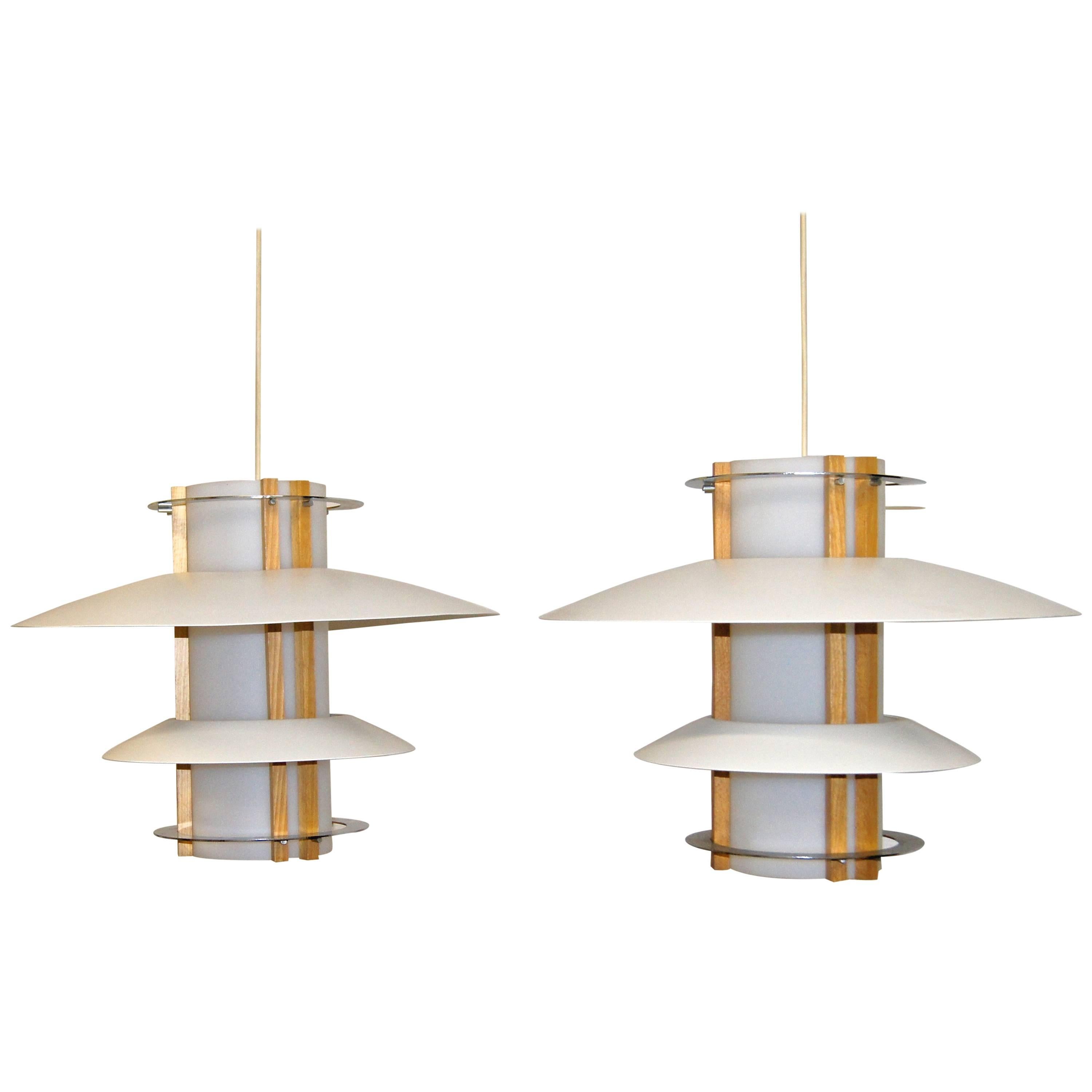 Swedish Minimalist Saucer Lamps For Sale