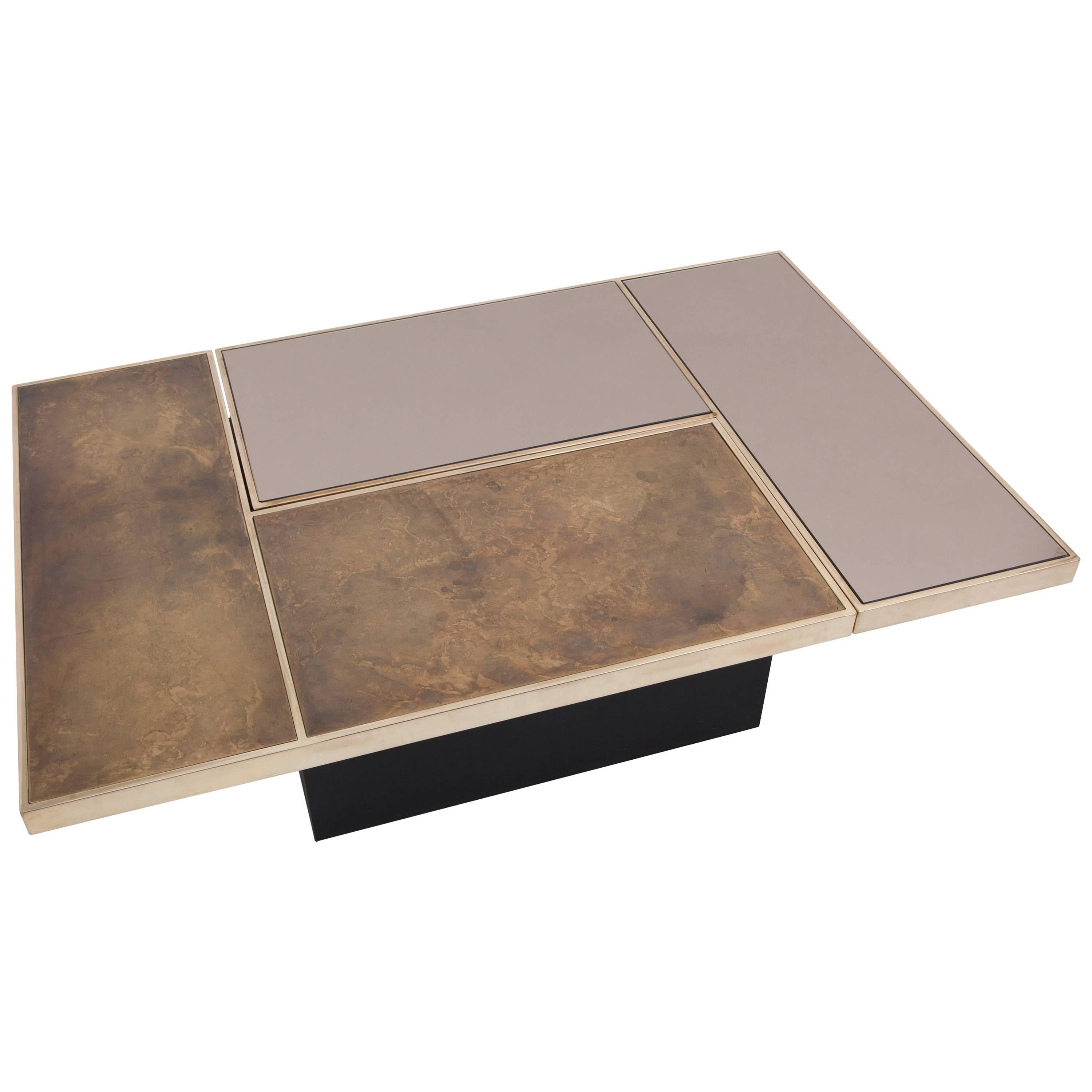 Willy Rizzo Hidden Bar Coffee Table at 1stDibs