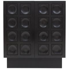 Black Brutalist Bar Cabinet