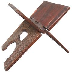 19th Century Carved Wood Persian Folding Book Stand