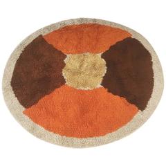 Vintage 1970s Multi-Color Pop Art "Circle" Rug Made by Desso, Germany