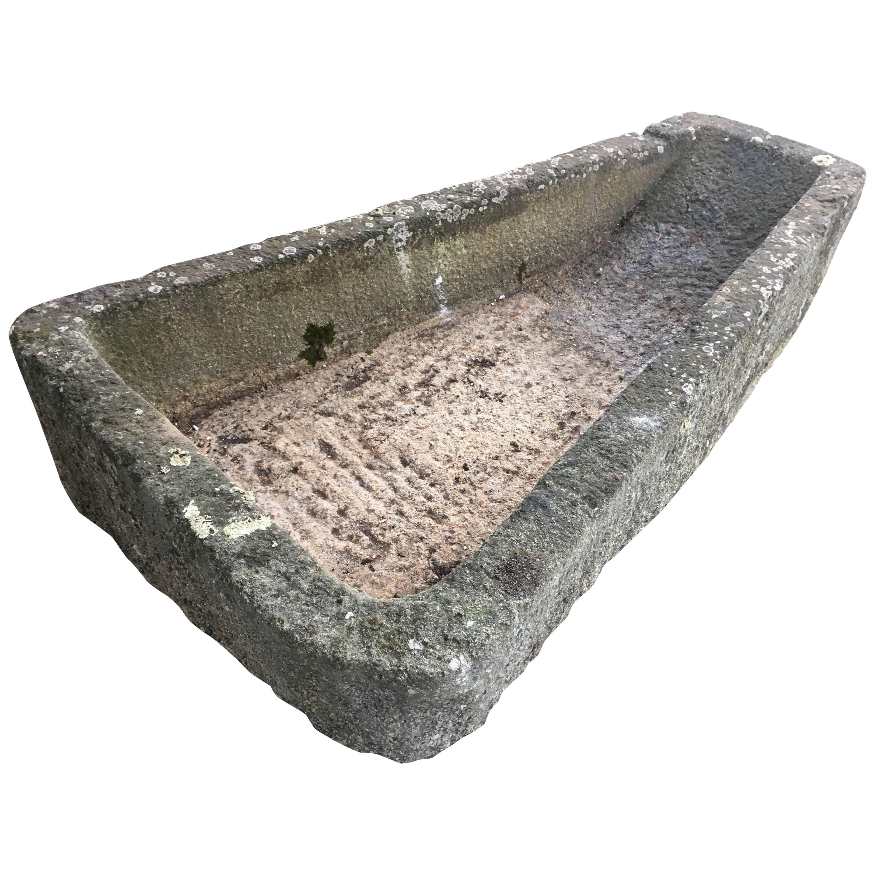 15th Century French Keystone-Shaped Granite Lavoir or Trough For Sale