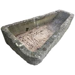 15th Century French Keystone-Shaped Granite Lavoir or Trough