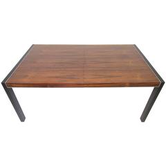 Rosewood Dining Table with Two Leaves by Robert Baron for Glenn of California
