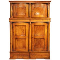 Antique Elmwood Four Door 'Hat' Cabinet, circa 1840