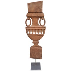 18th Century French Directoire Urn Carving on Stand