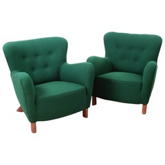 Fritz Hansen, Pair of Easy Chairs Model 1669, Mid-Century Modern