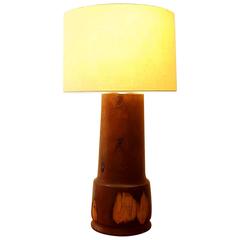 Monumental California Craftsman Walnut Lamp 9