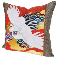 Custom Pillow Cut from a Vintage Japanese Silk Uchikake Wedding Kimono