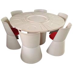 Vintage Fabio Lenci Storable Space Age Table Set, Bernini, Italy, 1969