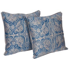 A Pair of Fortuny Fabric Cushions in the Peruviano Pattern