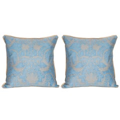 A Pair of Fortuny Fabric Cushions in the Festoni Pattern