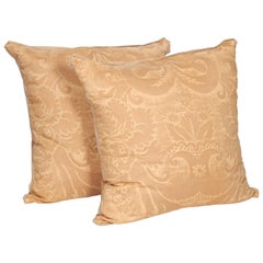 A Pair of Fortuny Fabric Cushions in the Glicine Pattern