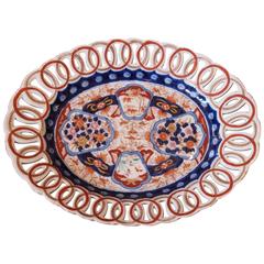 Imari Platter with Pierced Border 7
