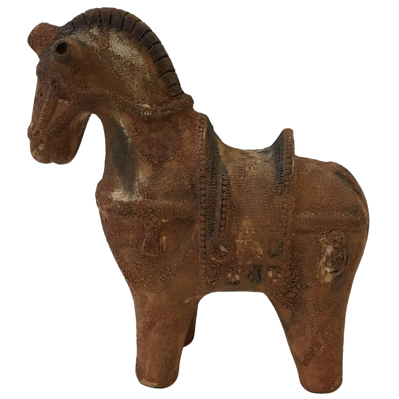 Italian Ceramic Horse by Aldo Londi for Bitossi