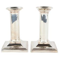 Hallmarked Pair of Candlesticks, 925 Sterling Silver, London, 1900