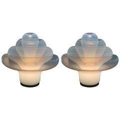 Mid-Century Modern Pair of Table Lamps by Carlo Nason for Mazzega, 'LT305'