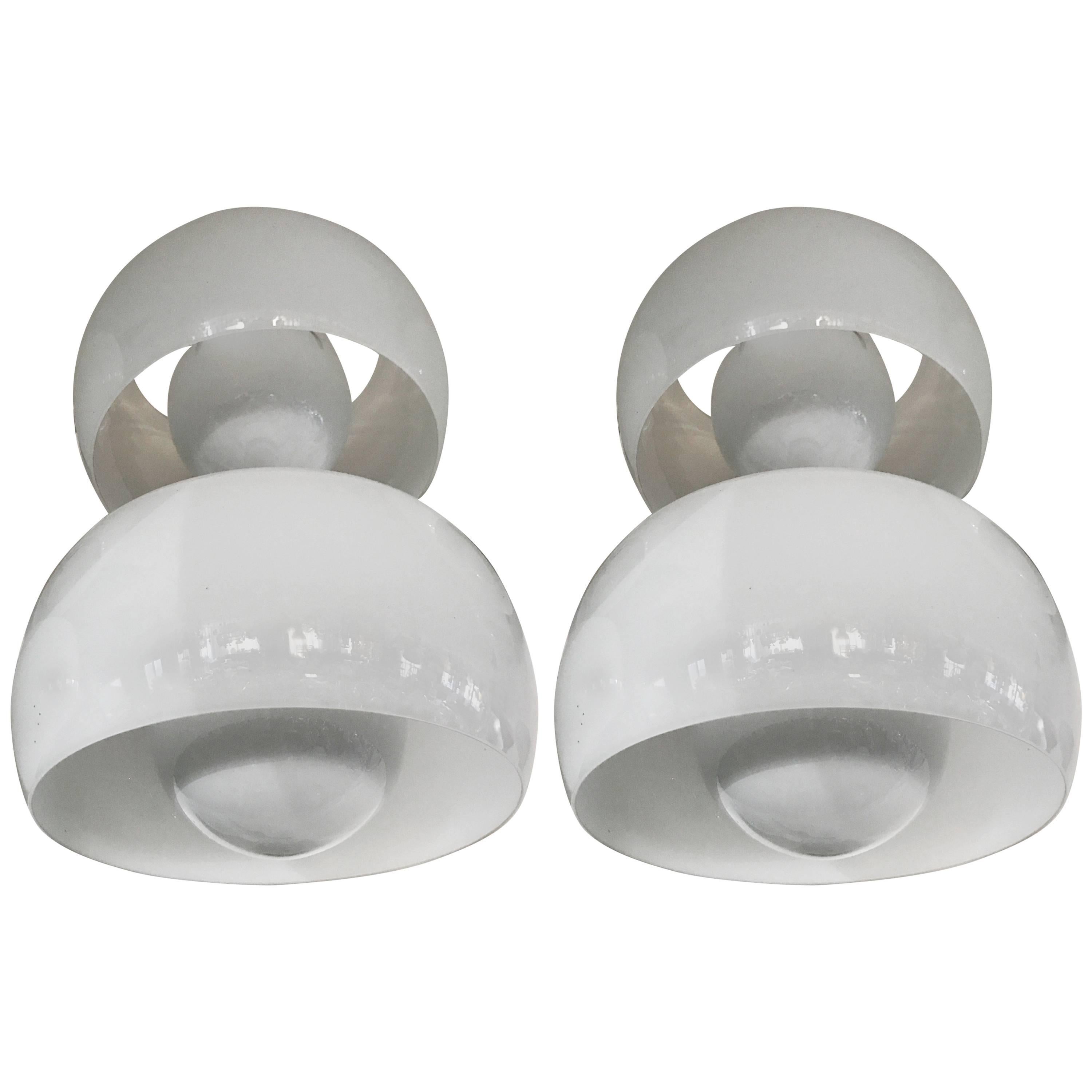 Pair of Mid-Century Modern Omega Wall Lights by Vico Magistretti for Artemide