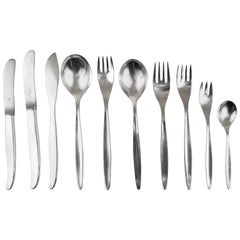 Antique Comprehensive Wmf Stockholm Silver Plated Flatware, Kurt Mayer, Germany, 1960s