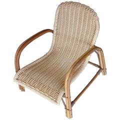 Wicker Lounge Chair Miniature Model