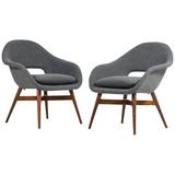 Beautiful Pair of 1960s Miroslav Navratil Lounge Chairs, New Upholstery