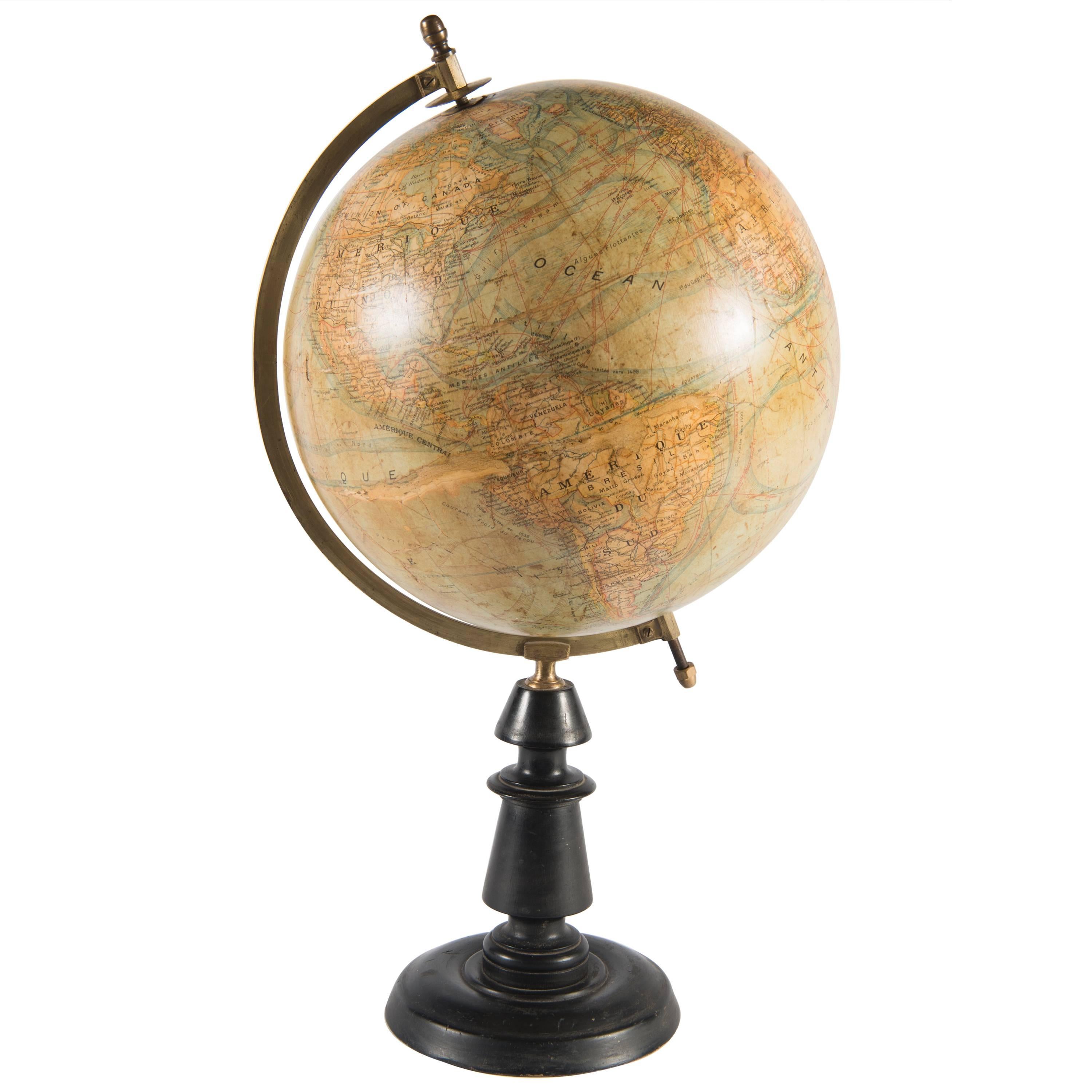Antique Globe on Stand by J.Forest