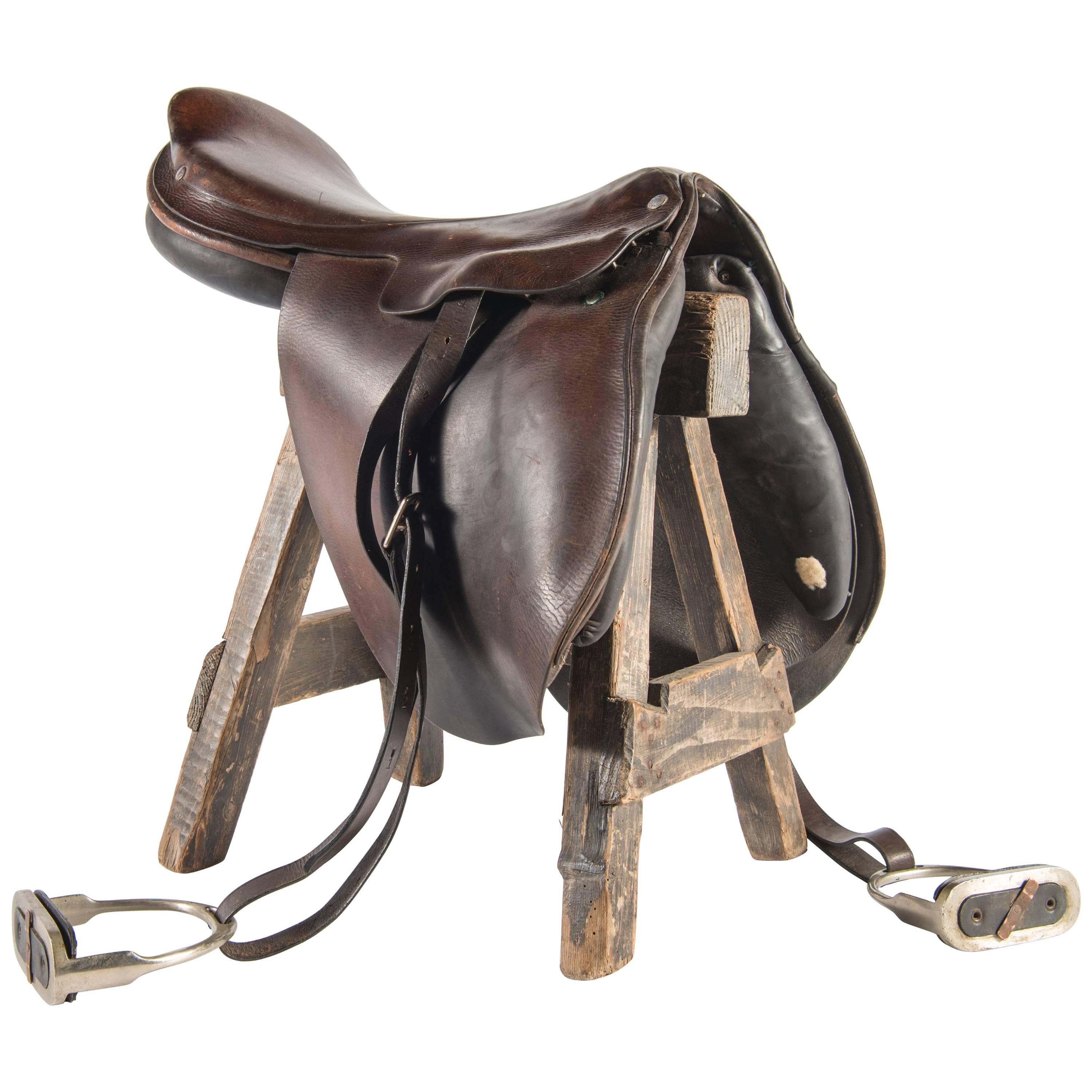 Vintage Hermès Leather Saddle