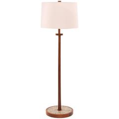 Martz Walnut and Mosaic Tile Floor Lamp