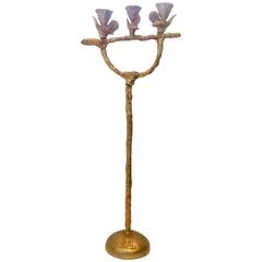 Gilded Bronze Candleholder by Pierre Casenove