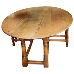 English Oak Gateleg Dining or Hunt Table 10