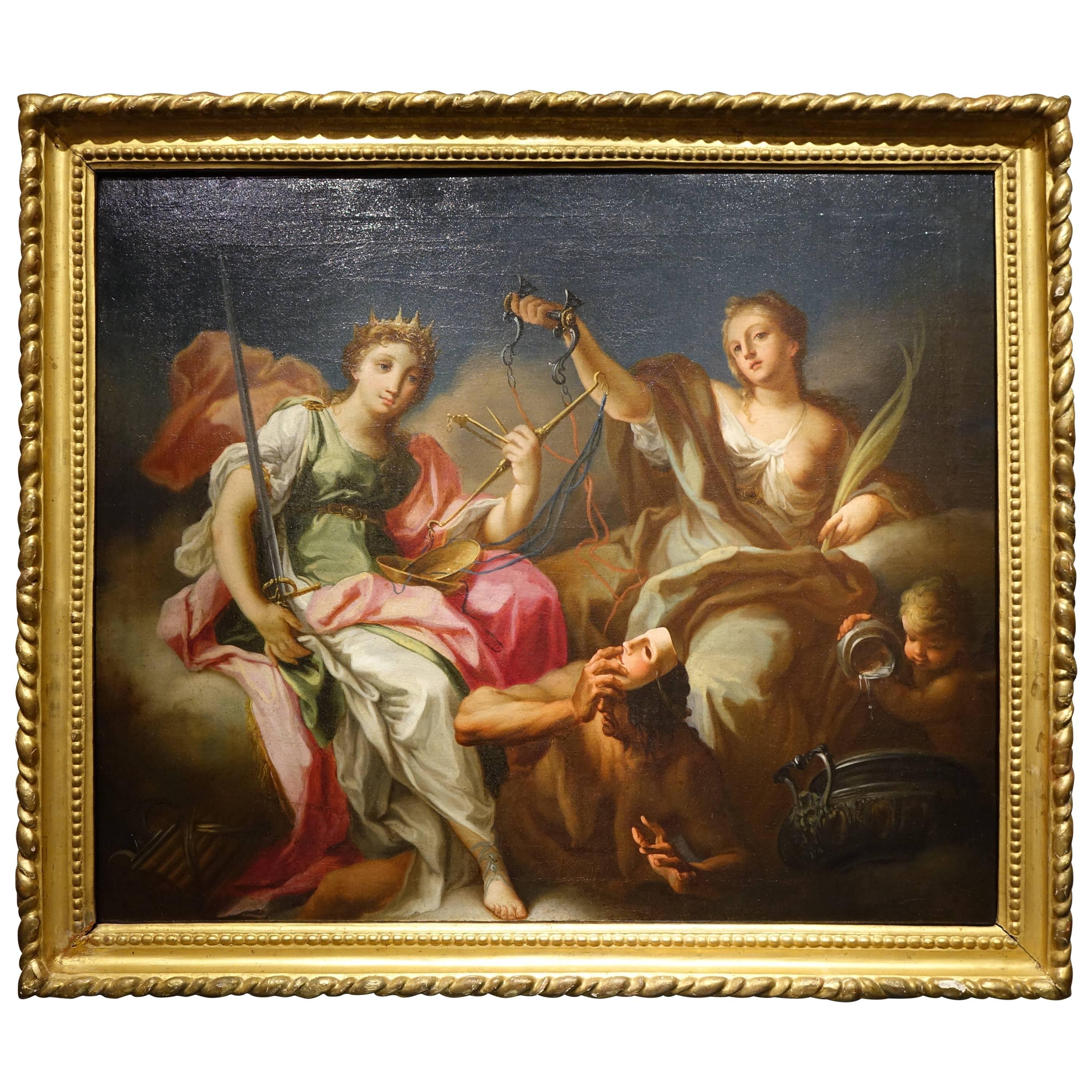 Allegory of Justice and Temperance Attributed to Benedetto Luti
