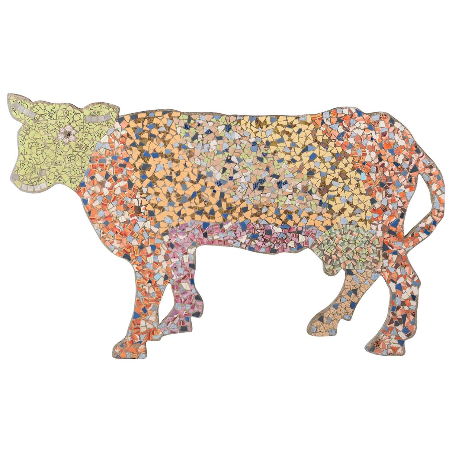 Concrete Mosaic Cow