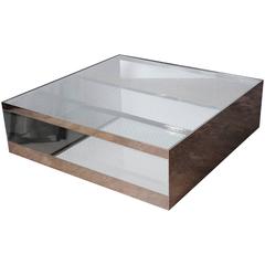 Stainless Steel Coffee Table by Joe D'urso for Knoll
