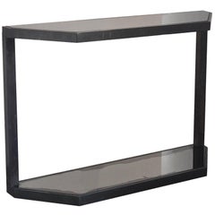 1970s Brass and Mirror Console