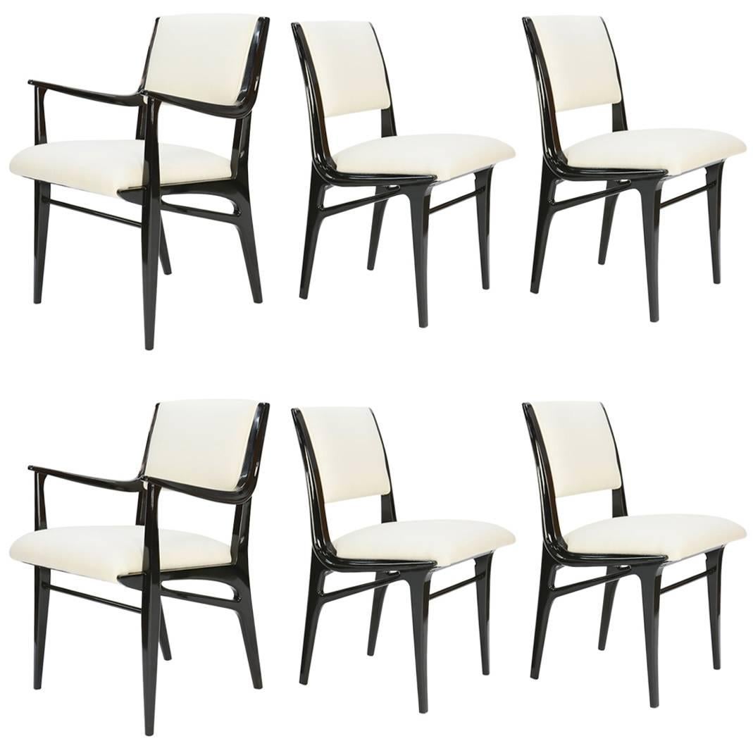 Elegant Set of 10 Dining Chair by John Van Koert's Profile Line for Drexel