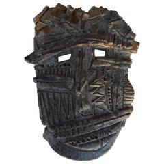 Used Studio Ceramic Mask by Tucson Ceramist Maurice Grossman