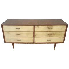 Mid-Century Faux-Painted Parchment Chest 7