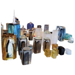 Downtown - Handmade Glass Skyline of Lower Manhattan, Contemporary, Modern