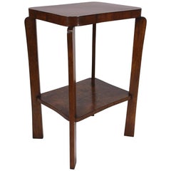 French Art Deco Walnut Side Table
