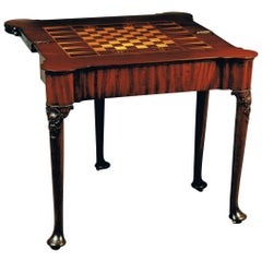 Antique English 18th Century George II Mahogany Two Tier Card Table