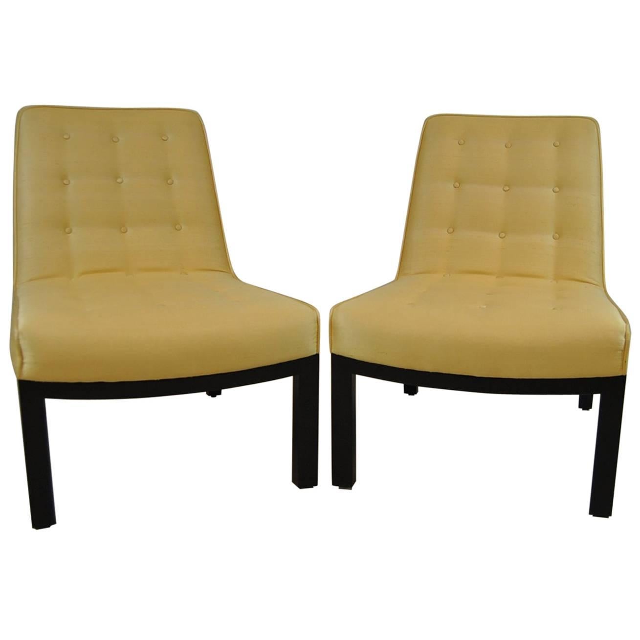 Pair of Slipper Chairs by Edward Wormley for Dunbar