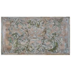 19th Century Italian Carved Painted Panel
