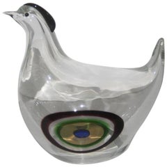 Murrina Bird Sculpture Art Glass Murano, 1960