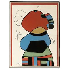 Colorful Framed Lithograph by Joan Miró