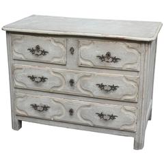 Antique French 18th Century Four-Drawer Louis XV Walnut Commode