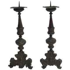 17th Century Italian Copper Prickets 7
