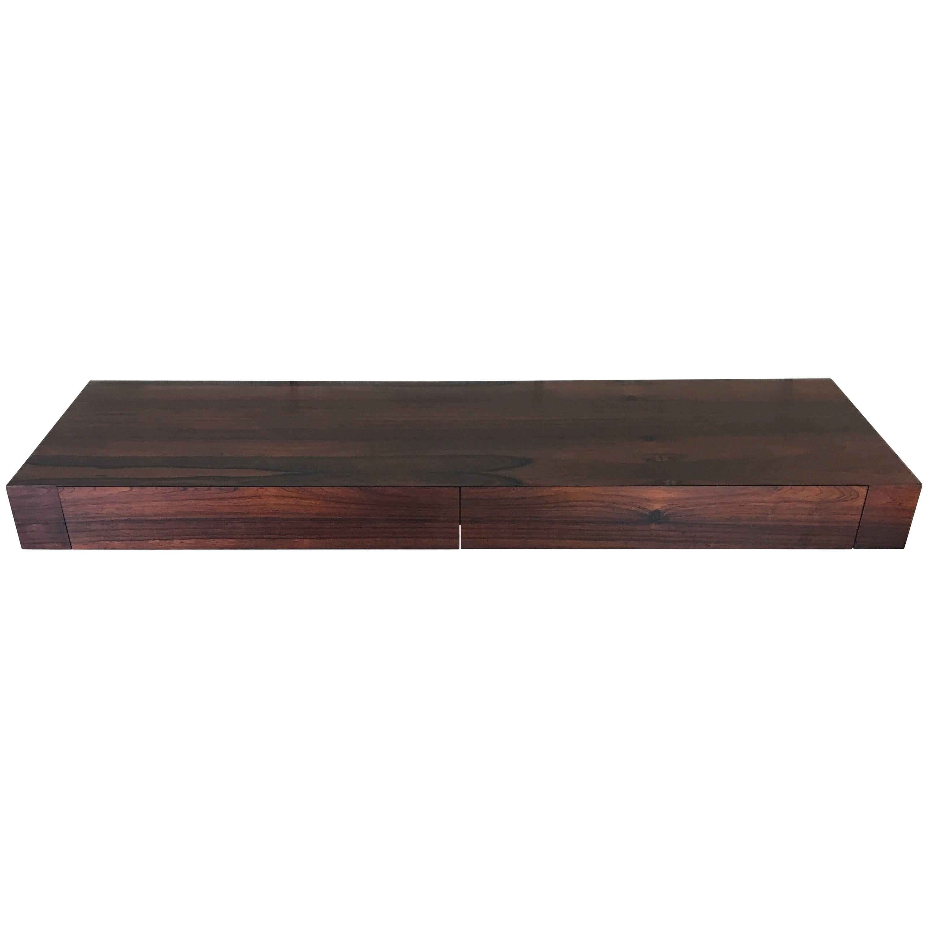 Mid-Century Rosewood Wall Console by Jack Cartwright for Founders